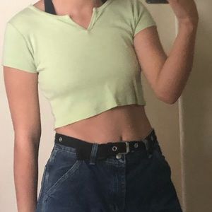 Light Green Brandy Crop Top